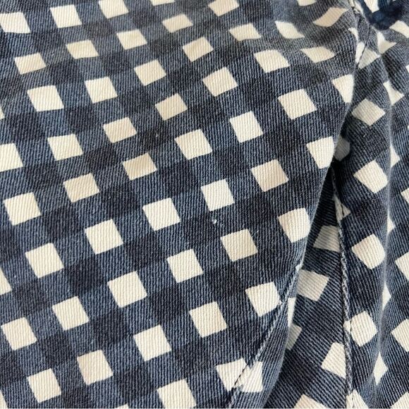 KATE Spade Blue White Gingham Plaid Broome Street  Cropped Stretch Jeans 26 - Picture 8 of 8